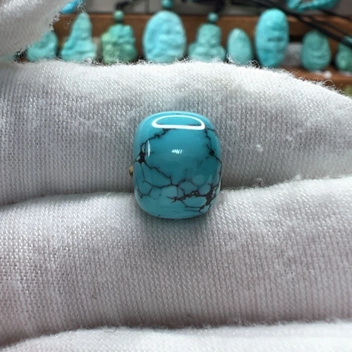 绿松石未镶嵌老型珠11.3mm