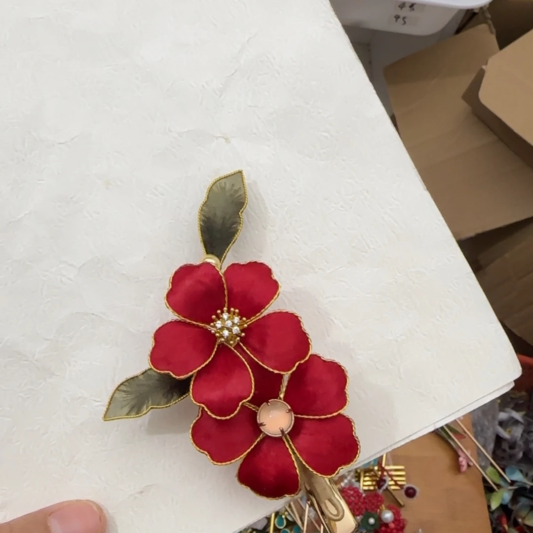 仿珍珠合金绒花现货