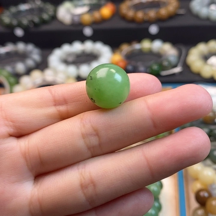 和田玉未镶嵌手串W 卡16乌兰海单珠