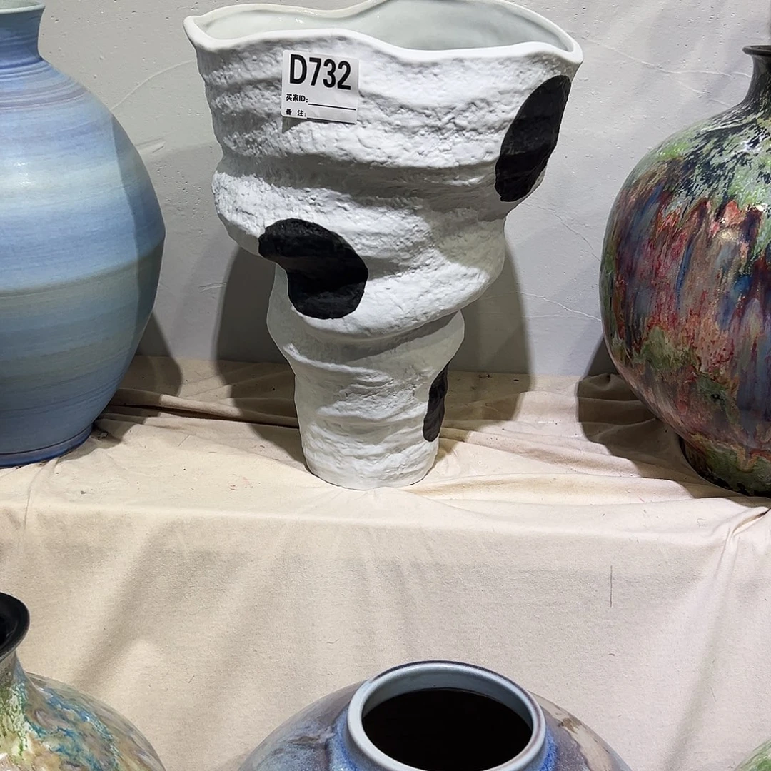 瓶D732高35口25陶瓷花瓶无孔