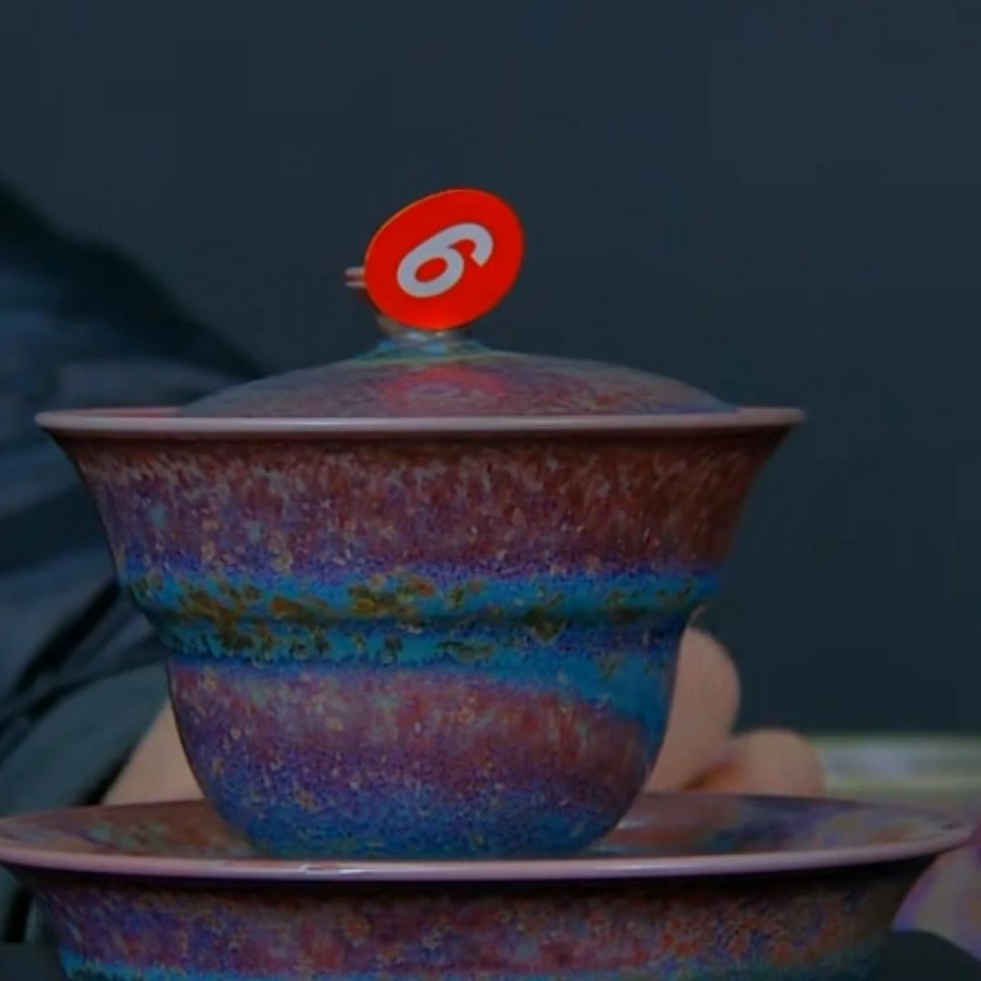 百年郗钧（家）纯手工炭烧精工盖碗