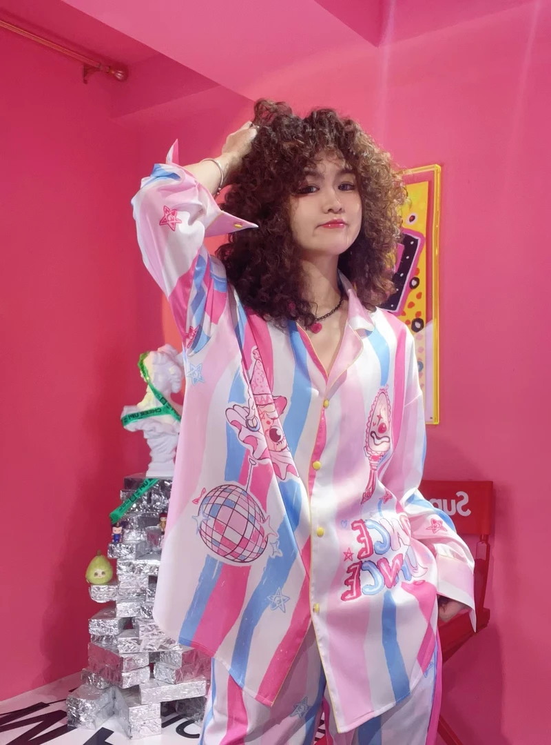 新品【马卡龙｜蓓蒂】原创小众设计感可外穿家居欧若拉套装