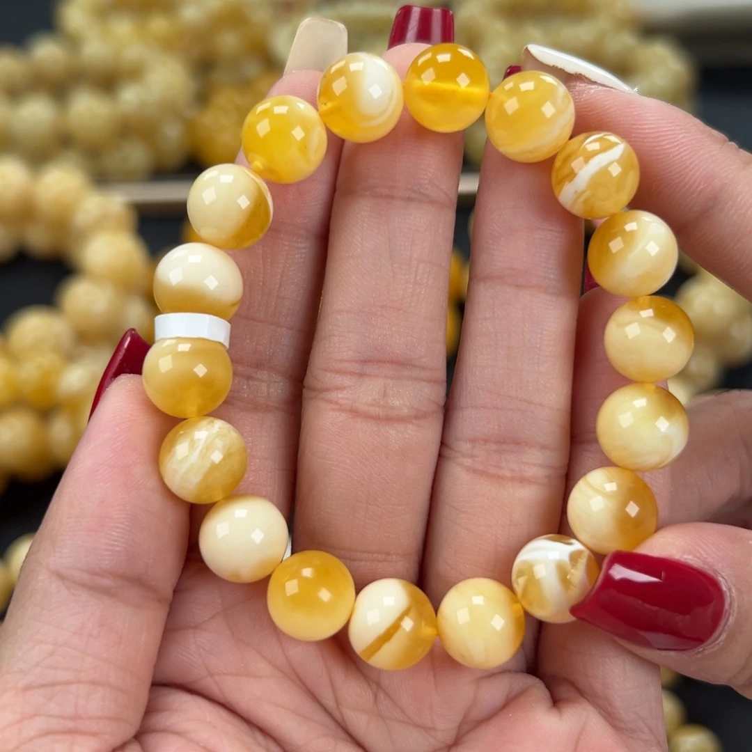 琥珀未镶嵌手链12.4克