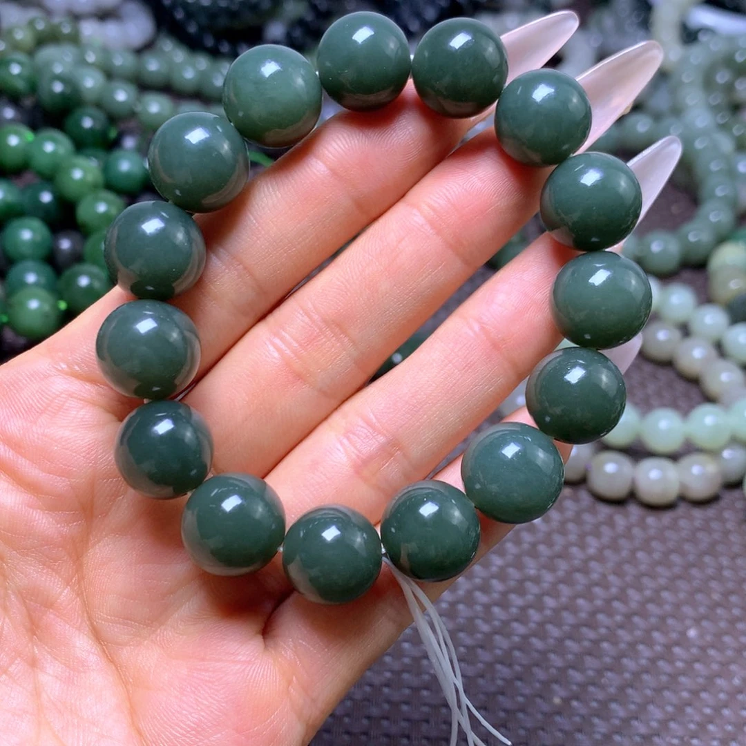 和田玉未镶嵌手串卡14