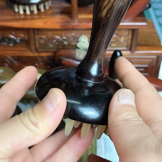 香榧木乌木羊角按摩梳子