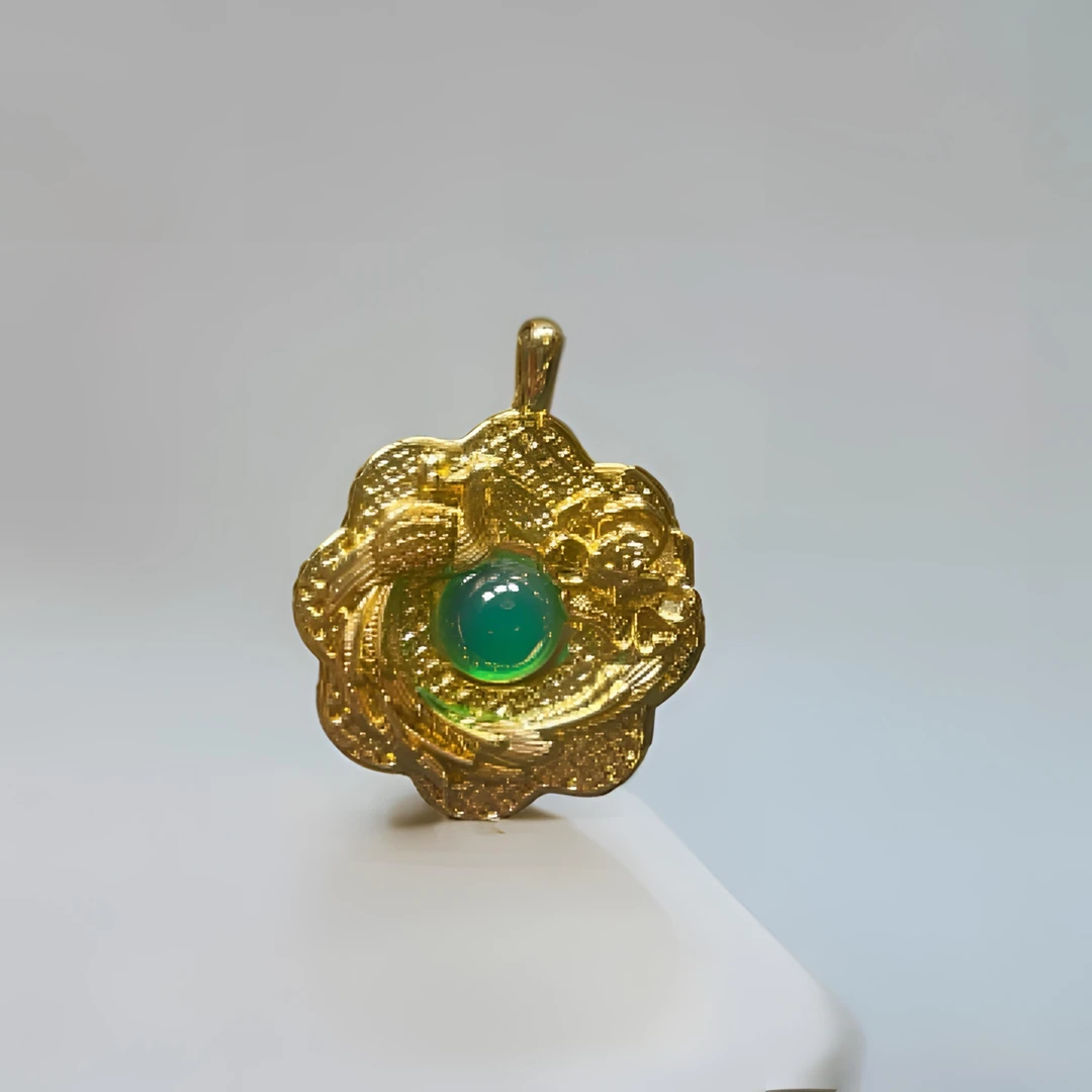 时尚 百搭 绿色 太阳花吊坠-LJW-2C