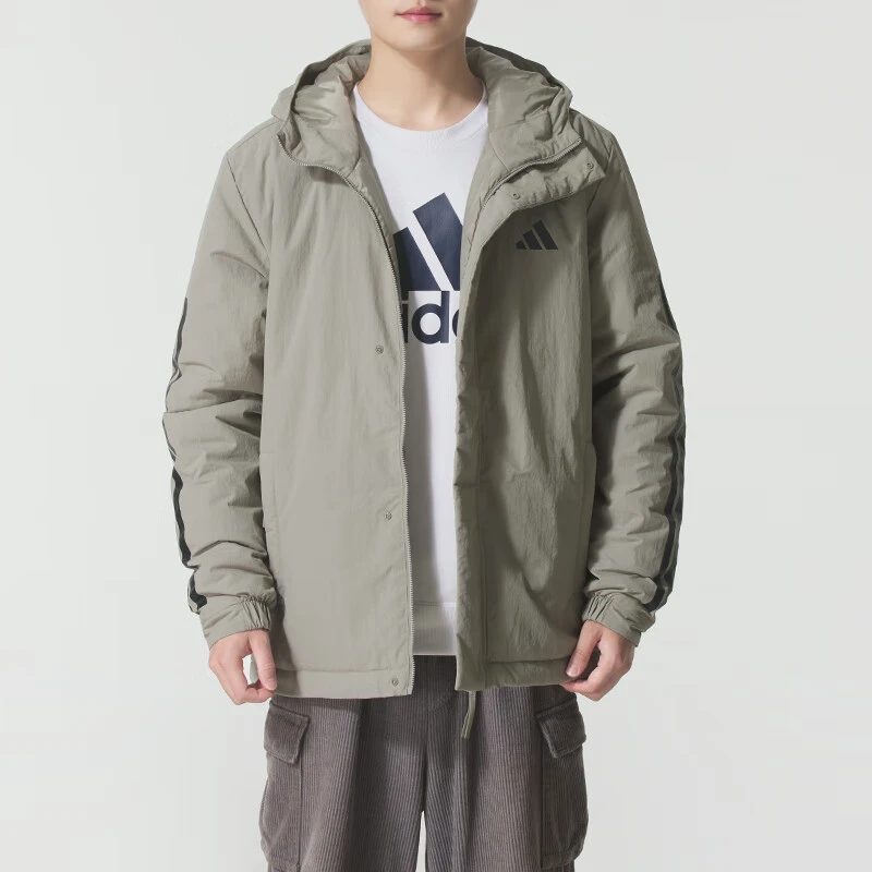 adidas/阿迪达斯男装 25新款秋冬保暖连帽棉服防风运动服休闲夹克