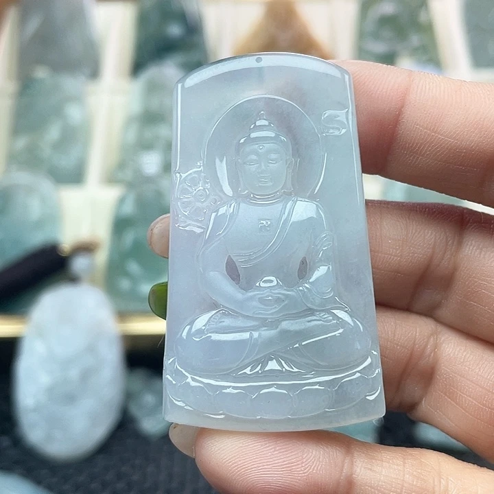 颈饰未镶嵌翡翠s***?天然缅甸翡翠A货大日如来