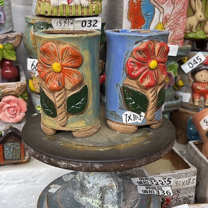 粗陶材质多肉花盆