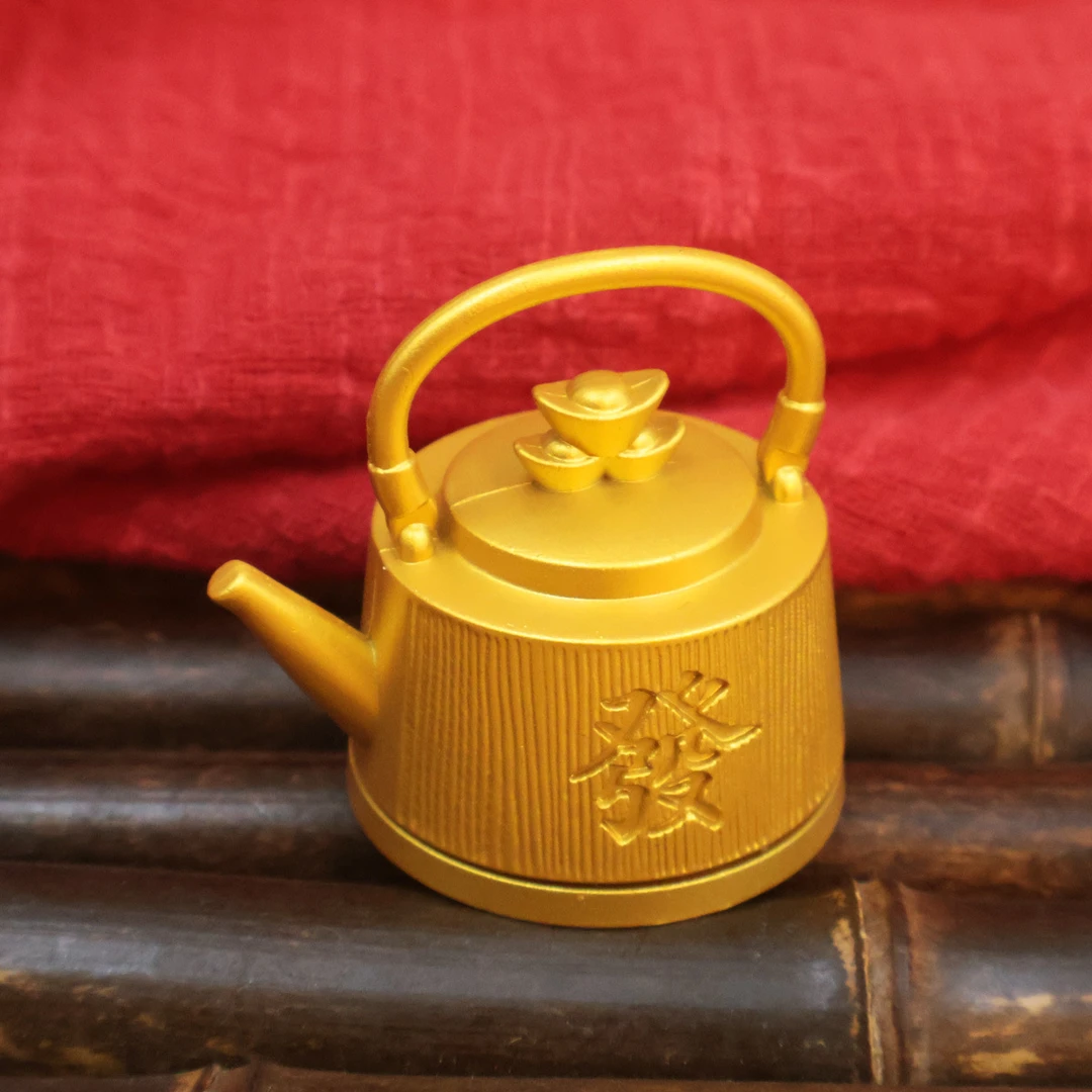 發财把把壶转转迷你小茶壶马上胡中式手把件打麻将工艺品礼物摆件