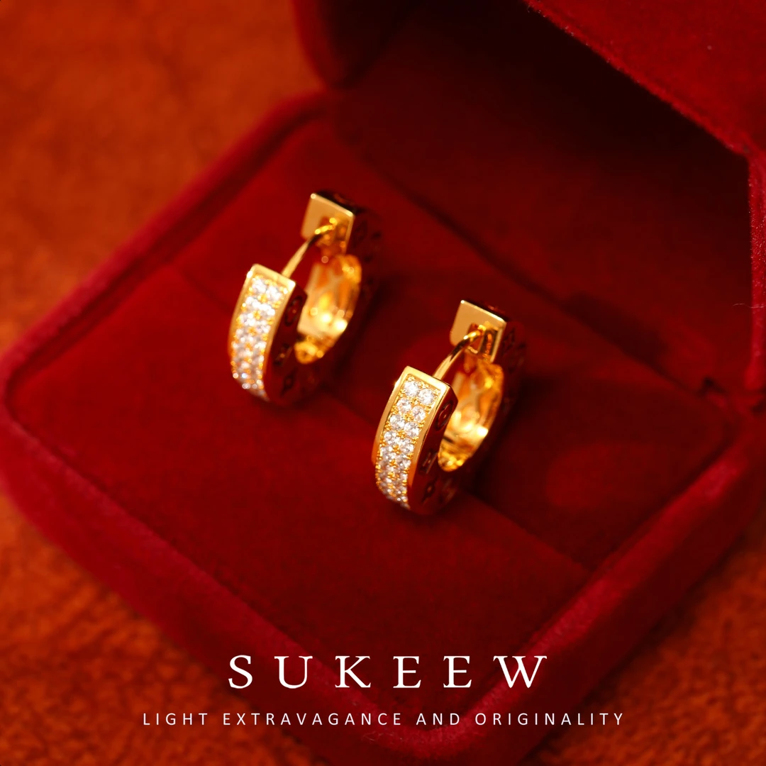 SUKEEW/酥可 镀k金【鎏金岁月】经典老花耳环288203