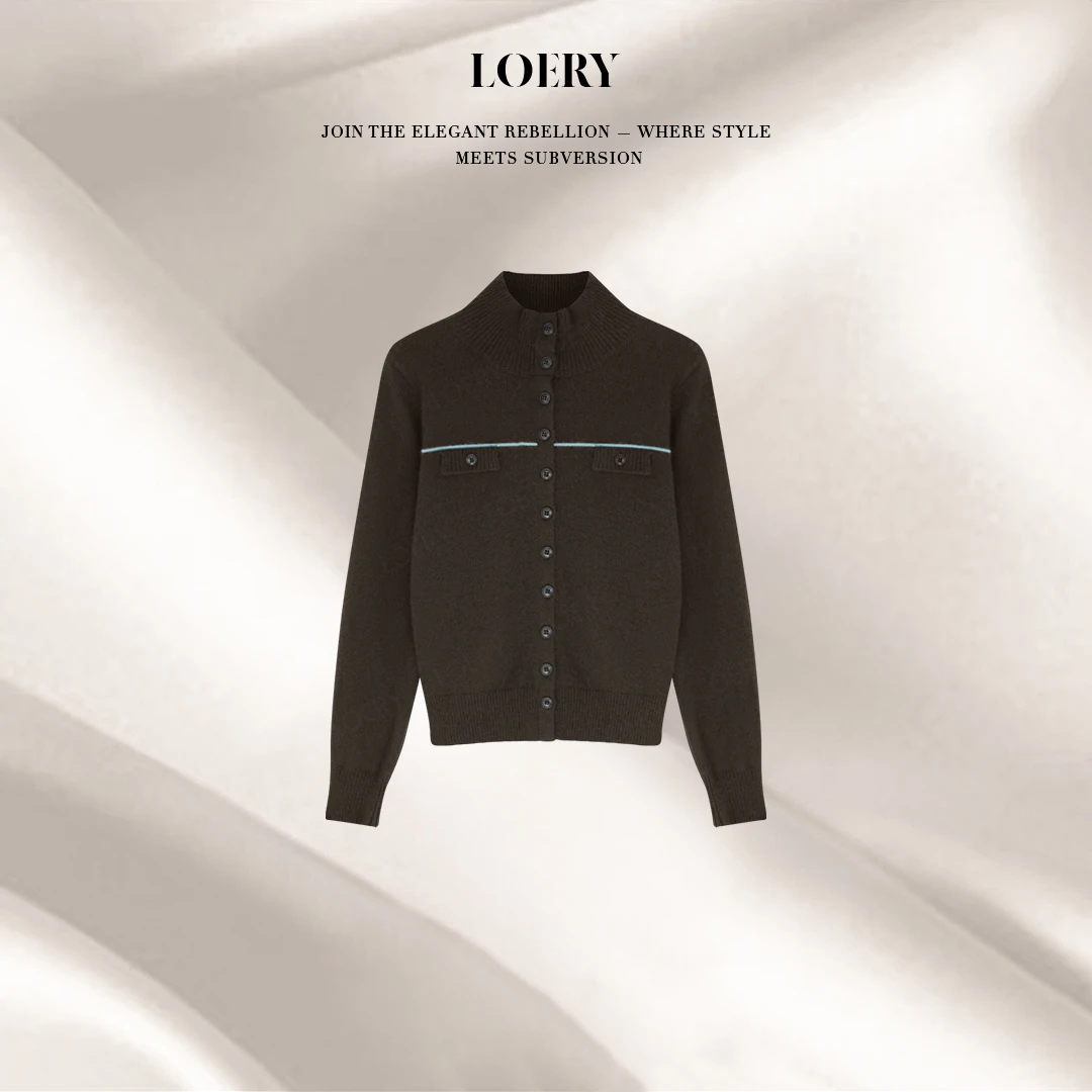 LOERY【水平线编号241】静奢感知性分子软糯美丽诺针织衫-13116