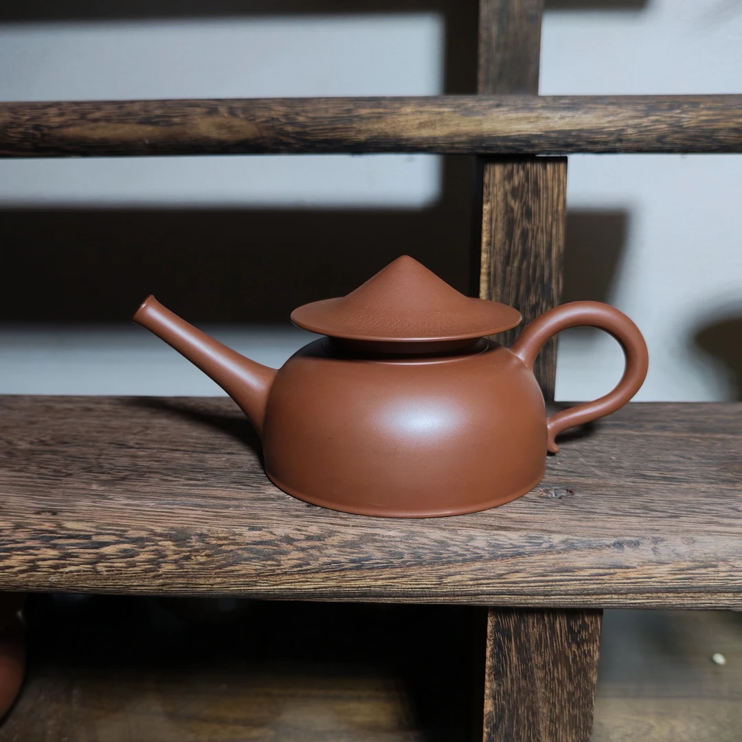 长嘴渔翁130cc左右原色坭兴陶茶壶