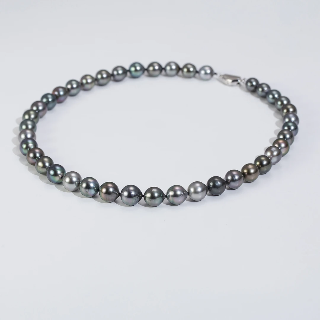 YUNJING/云境【龙总】海水大溪地8-11mm黑色珍珠项链百搭