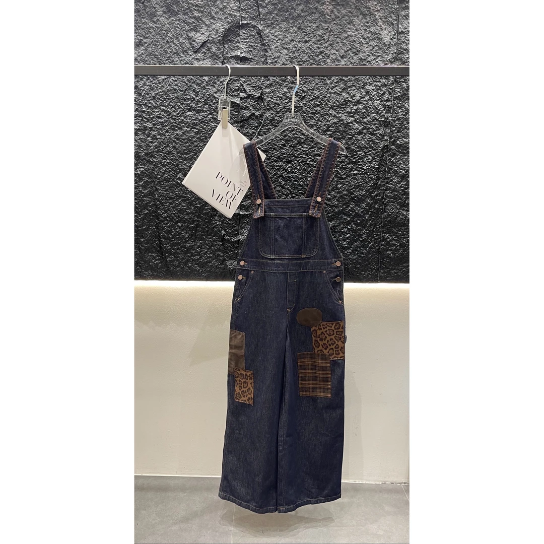 KIKI严选：25279-MJ家南油欧货秋冬小众设计高级感洋气牛仔背带裤