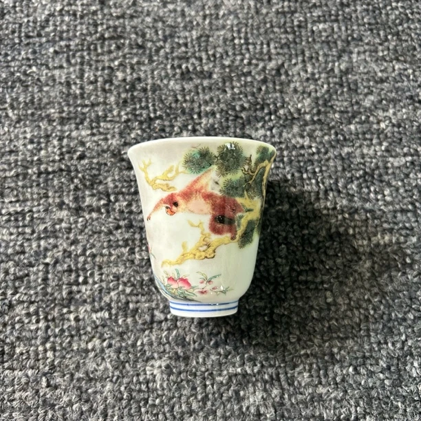 金猴献瑞十二生肖猴闻香杯景德镇高温粉彩瓷