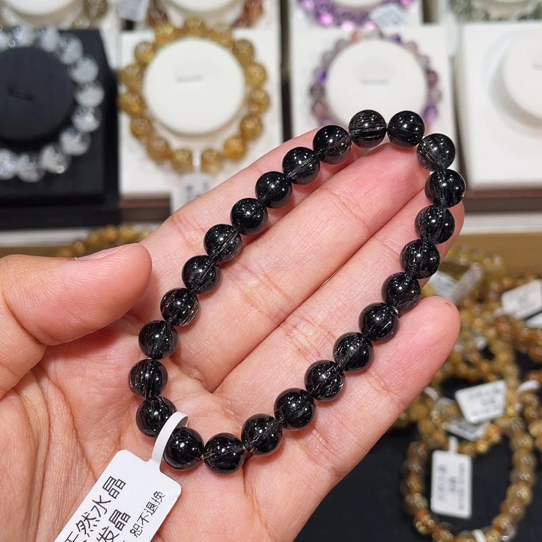 手链发晶未镶嵌黑发晶全顺发8.4mm