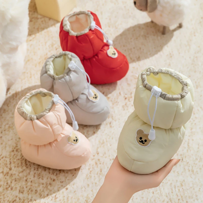 婴儿鞋冬季加厚保暖棉鞋高帮长筒包棉裤外出防风鞋套01岁男女宝宝