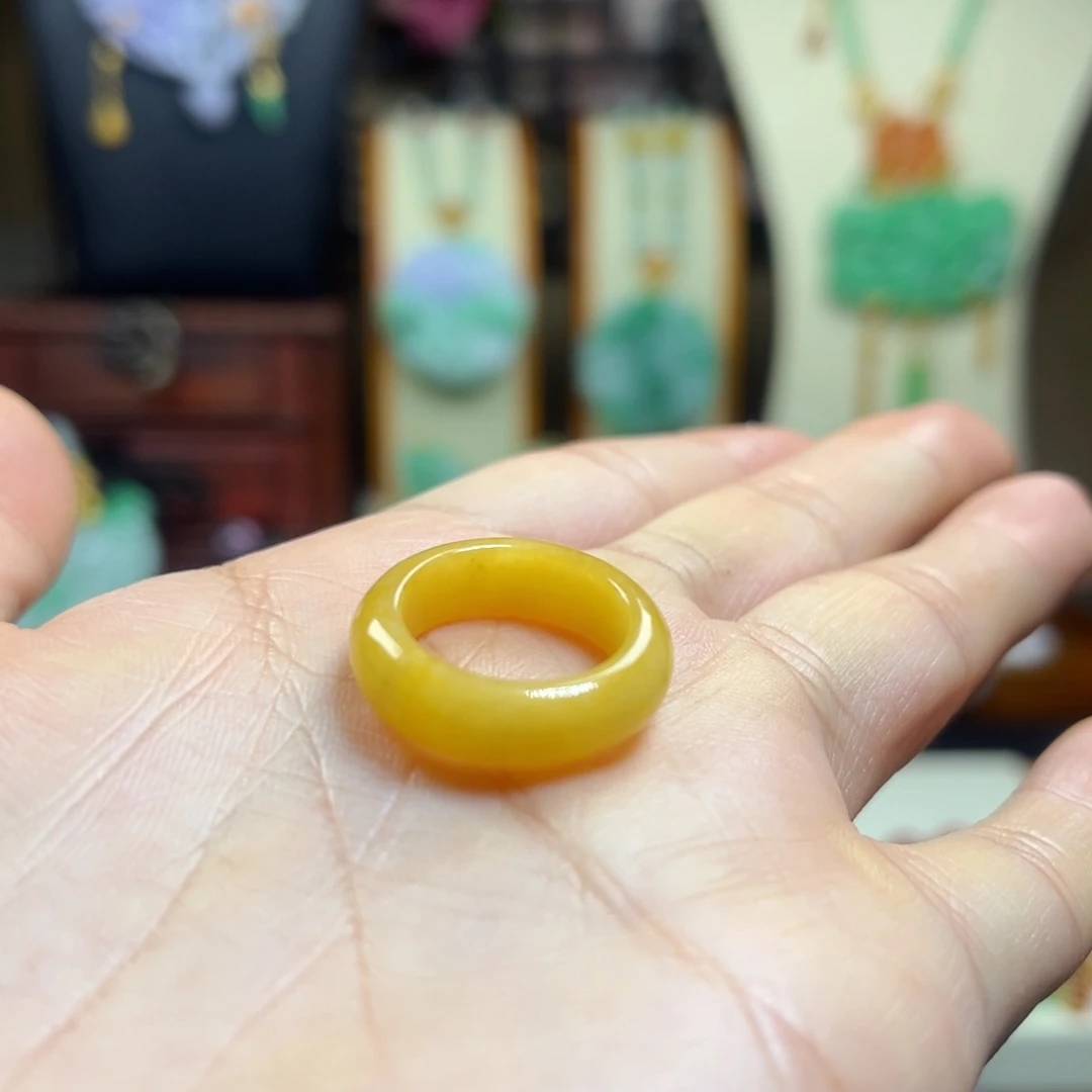 翡翠未镶嵌颈饰天然翡翠戒指10 号