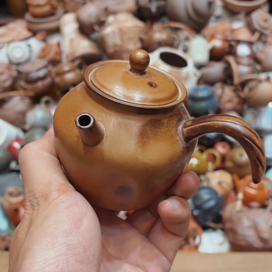 柴烧老岩泥高温茶器皿