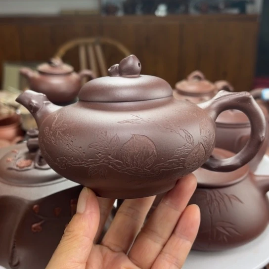 茶壶紫砂紫砂花茶