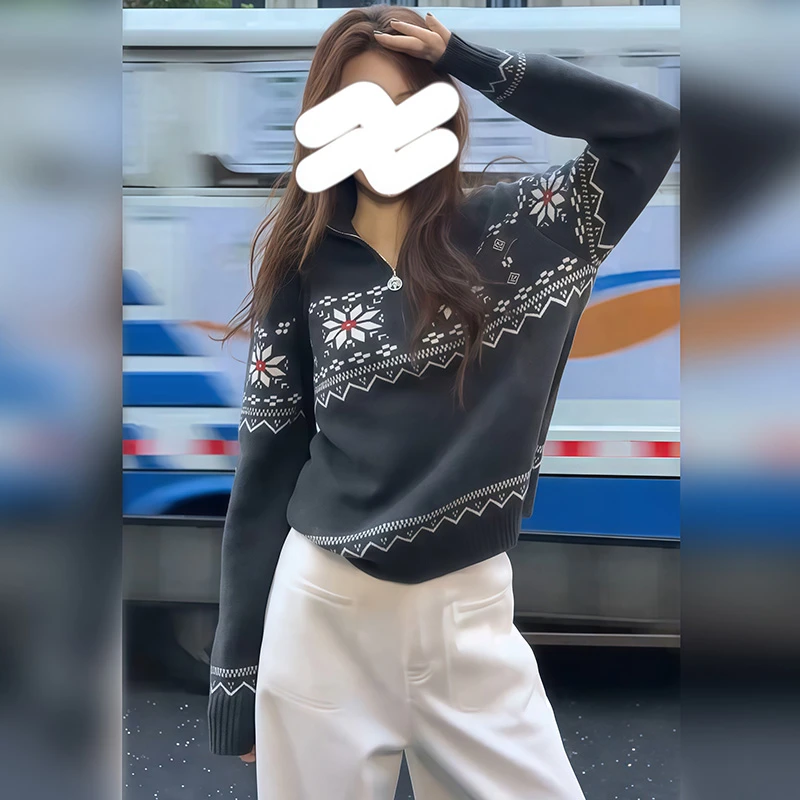 2025冬季高级感超好看软糯慵懒风减龄独特别致松弛感灰色针织衫女