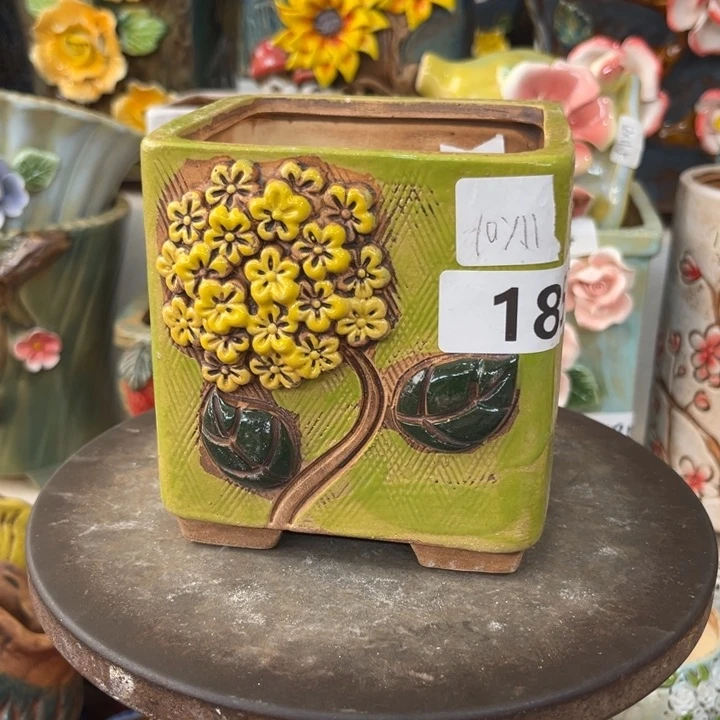 紫砂花盆粗陶材质多肉花盆