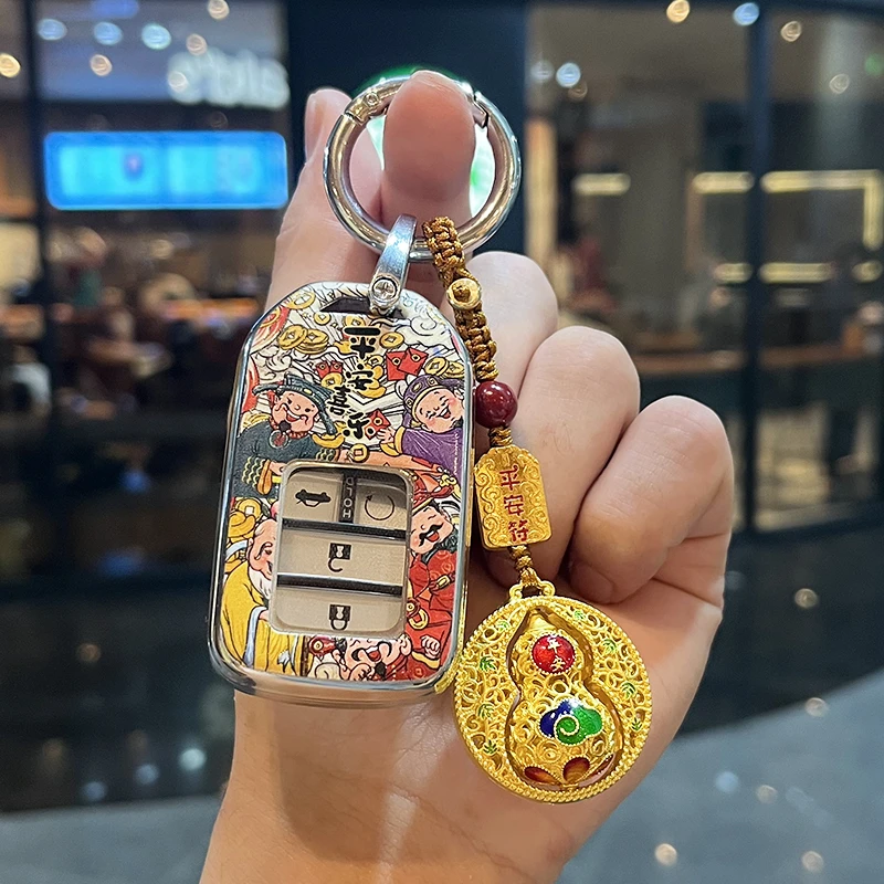 适用于本田钥匙套十代思域雅阁冠道型格xrv车crv缤智皓影凌派扣壳