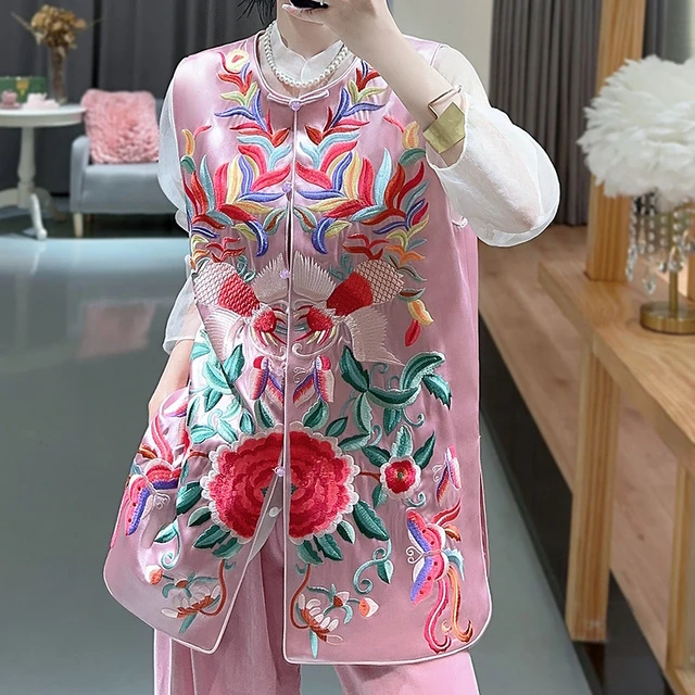 唐装中国风女装2025新款中式刺绣背心复古马甲民族风上衣汉服外套
