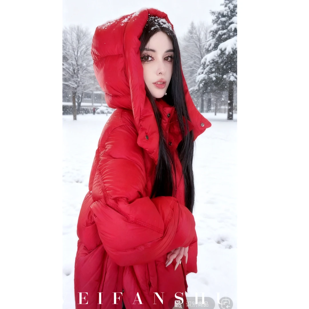 WEIFANSHU/魏凡舒【赤诚暖冬】秋冬新款连帽百搭保暖95白鹅绒羽绒服