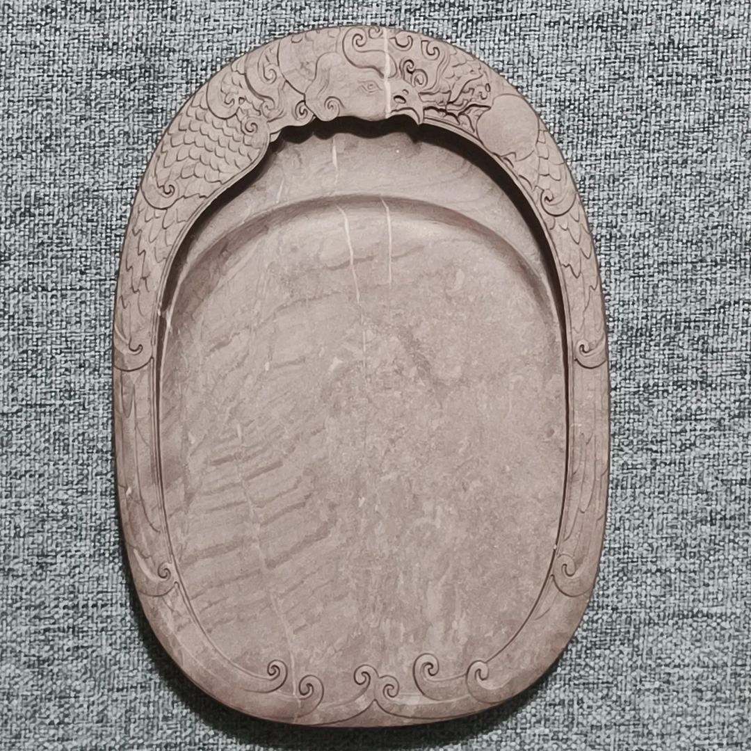 老坑洮砚，喇嘛崖老坑鸊鷉血凤凰砚，尺寸14.6*10.3*2厘米