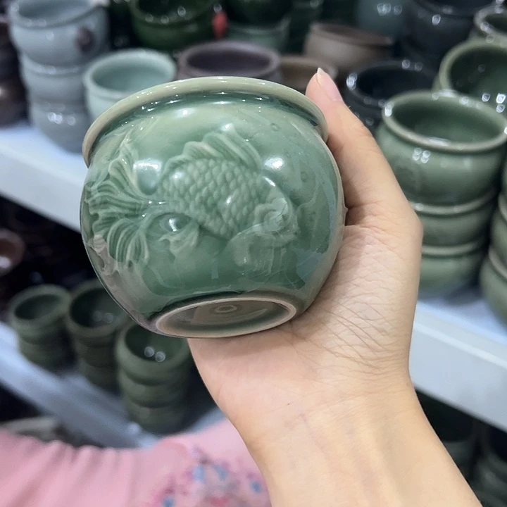 龙泉云间青瓷小米茶器