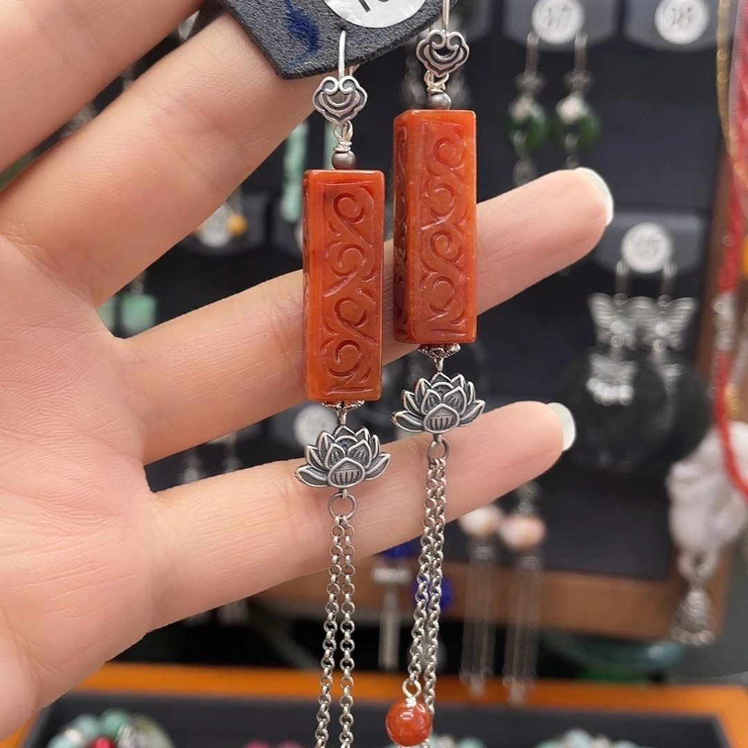 翡翠耳饰银S925镶嵌祤****3727gjjjggg