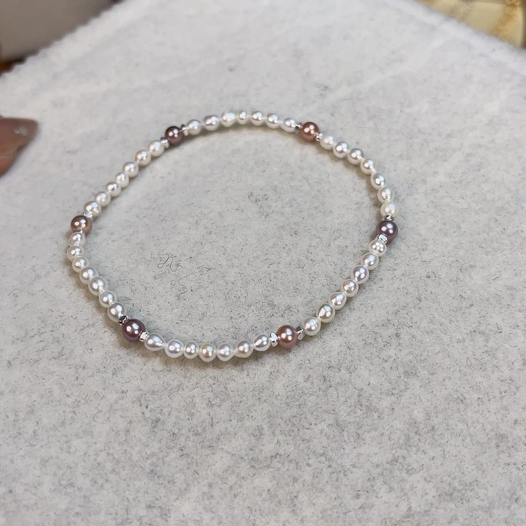 淡水珍珠手绳银S925镶嵌
