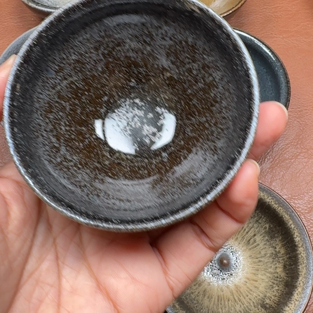 茶盏龙窑柴烧自然还原瑕疵435