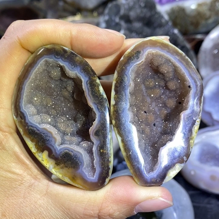 未镶嵌珠宝半成品紫晶啵啵耳朵盆