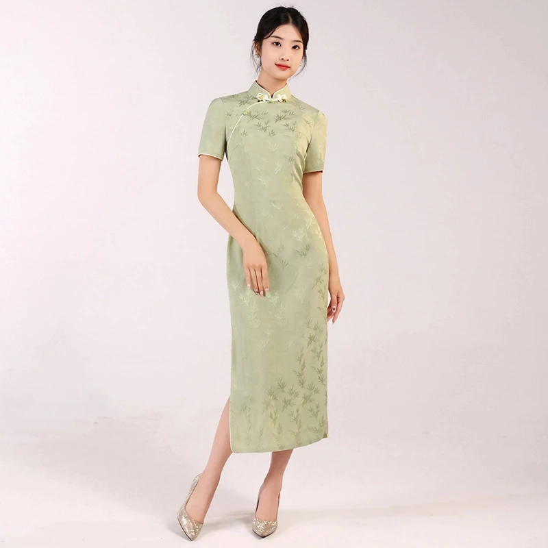 CXEGEGM/尘记中国风旗袍【节节升 】气质复古日常春夏中长款连衣裙