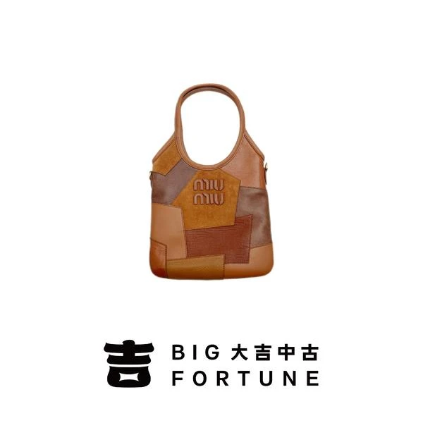 大吉中古/Miumiu拼皮mini ivy手提斜挎包