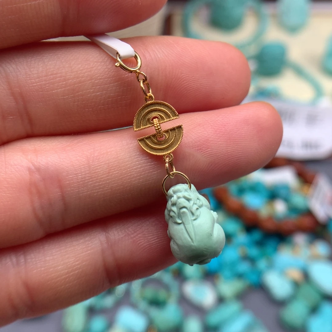 绿松石18K金镶嵌绿松石