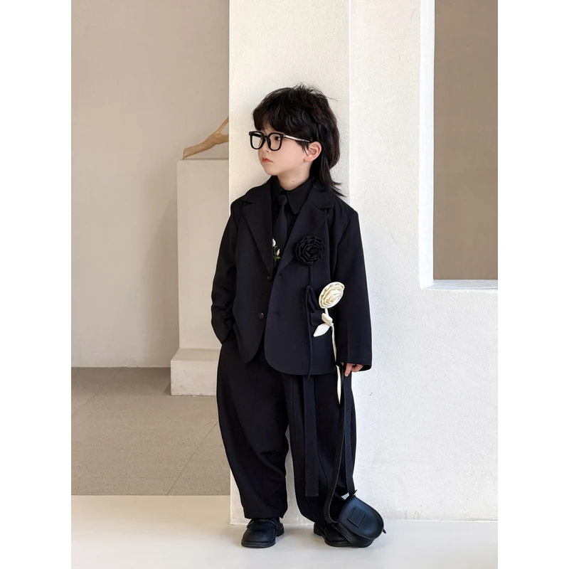 【联盟精选】【莫奈花园黑色】2025新款西装两件套定制款英伦风25117