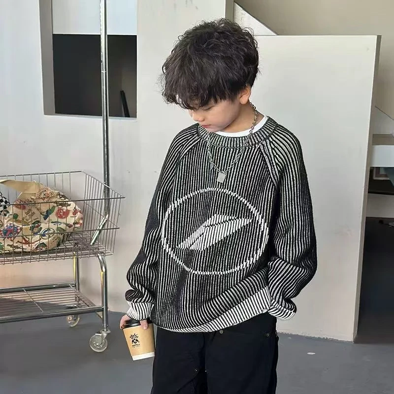 7213童毛衣两色可选针织加厚新款毛衣