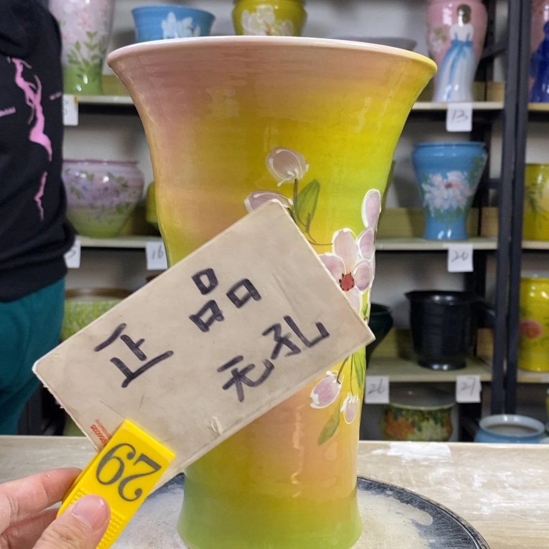 景德镇手工手绘陶瓷花盆