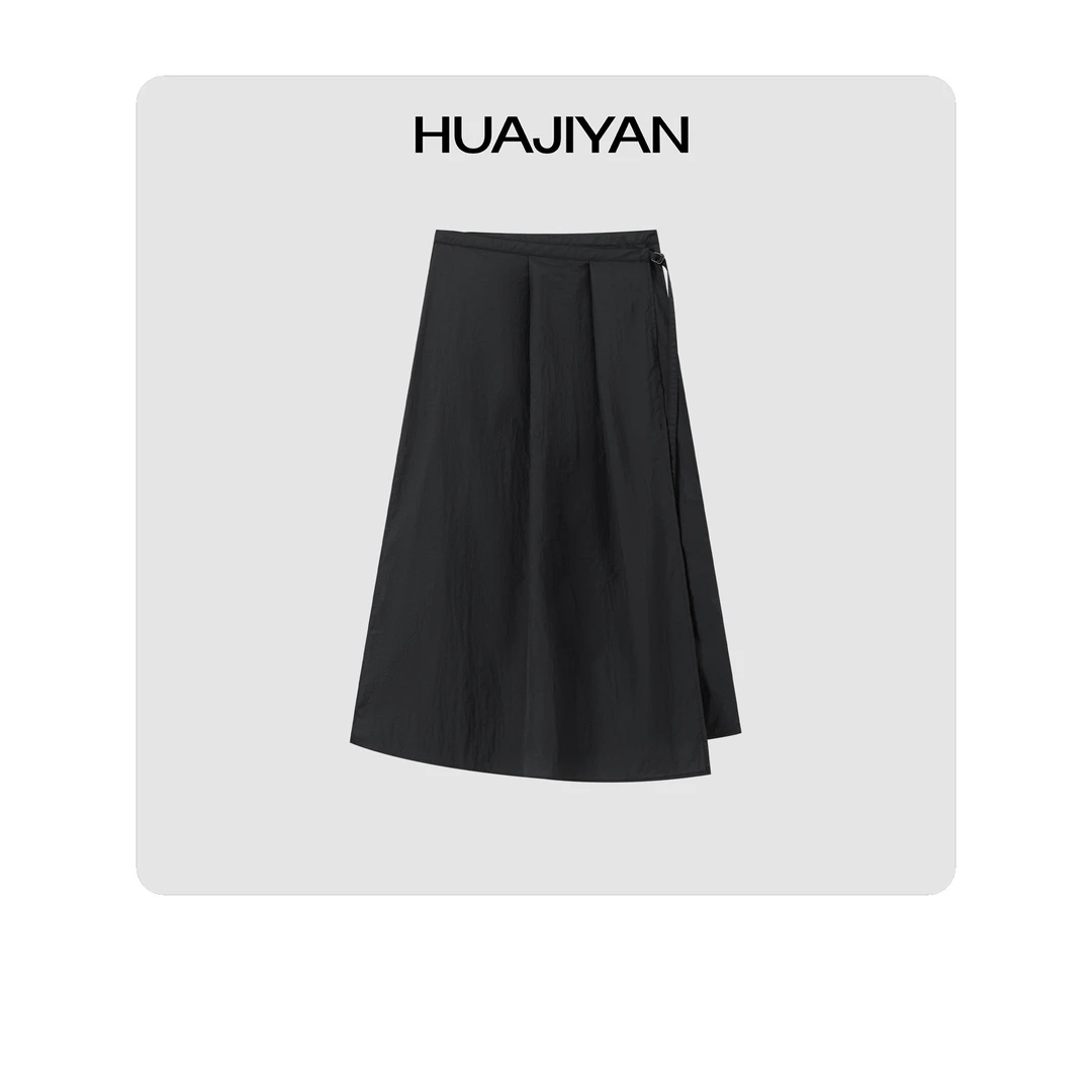 华吉言/HUAJIYAN【一页裙】立裁设计可调节腰头一片式防晒A字裙