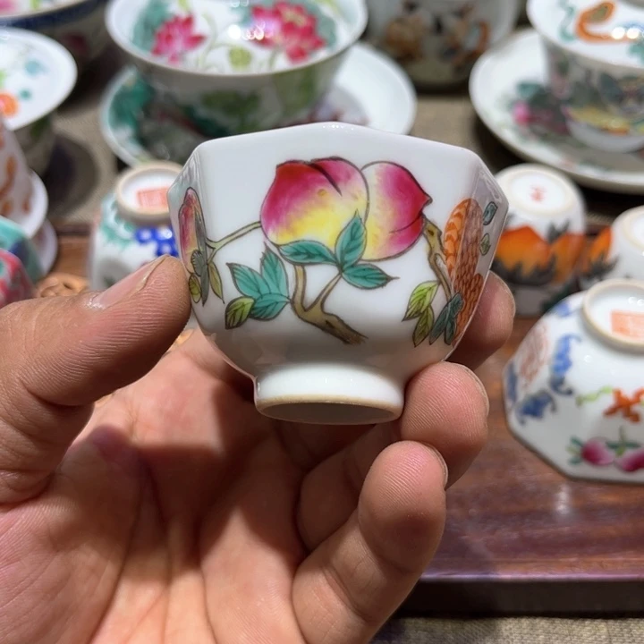 纯手绘精品盖碗杯