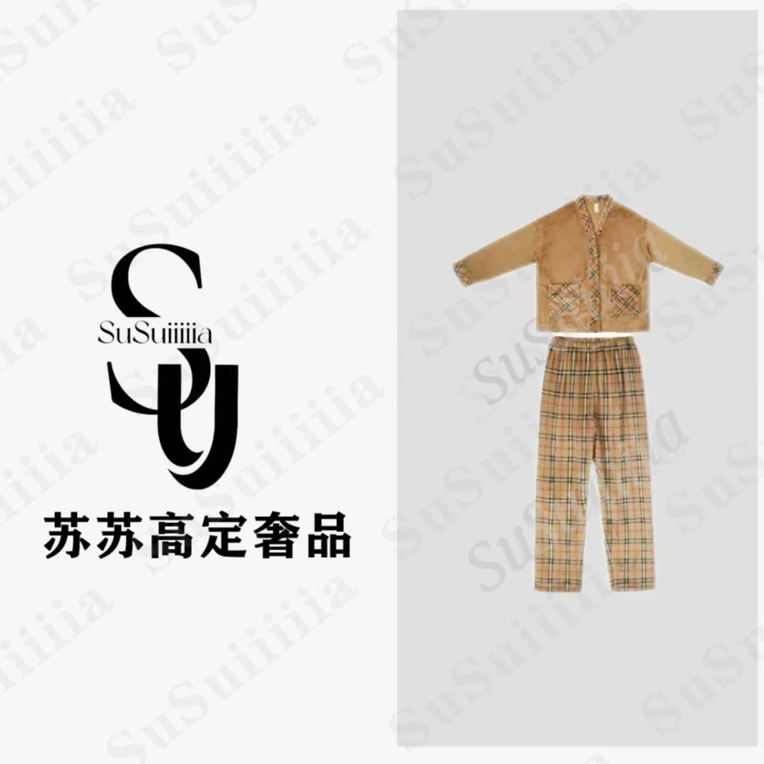 2025新款冬季保暖加绒加厚法兰绒家居服套装