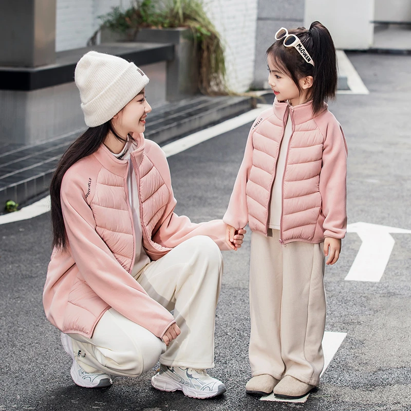 2025新款童装轻薄棉服冬季外套男女童薄棉袄学生校服神器