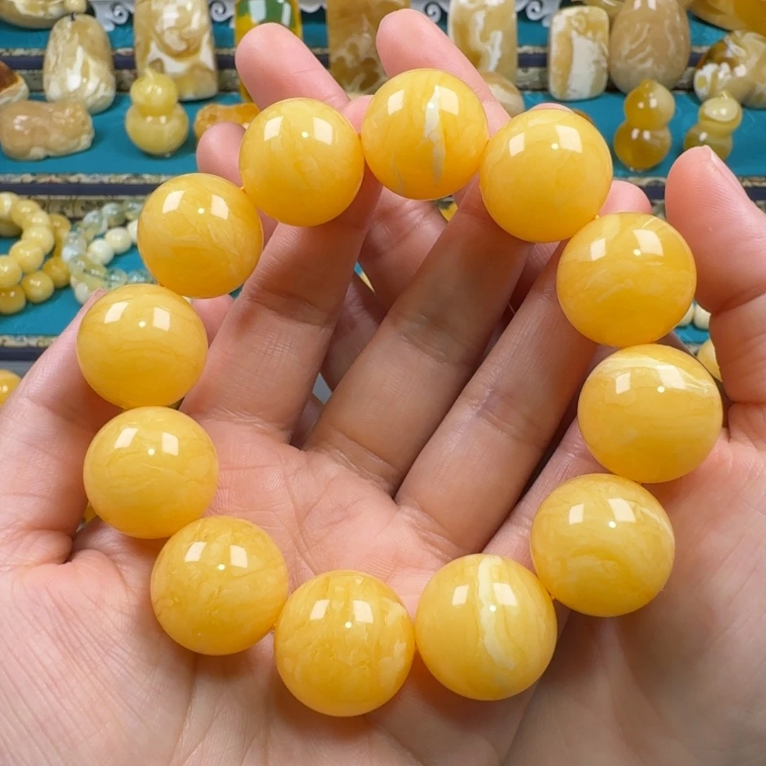 琥珀未镶嵌手链同料