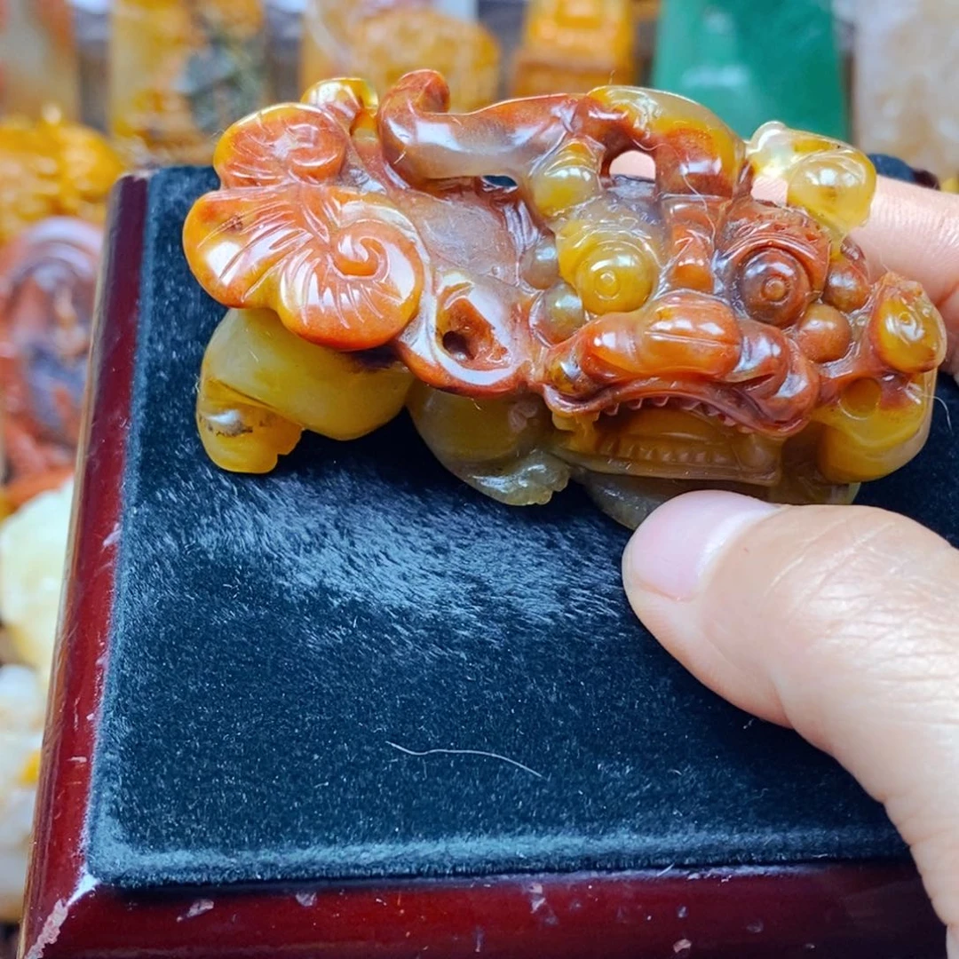 石英质玉（黄龙玉）未镶嵌颈饰