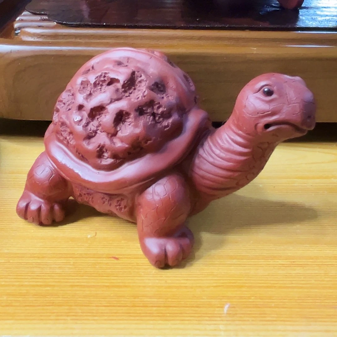 紫砂茶宠去****空核桃龟小茶宠