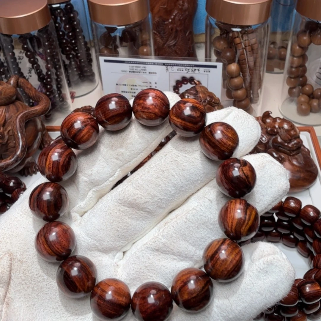 手串/手链黄花梨/降香黄檀海南黄花梨精工1.5顺纹大黑线